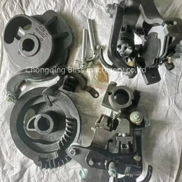 Binding components for square bale packaging machines