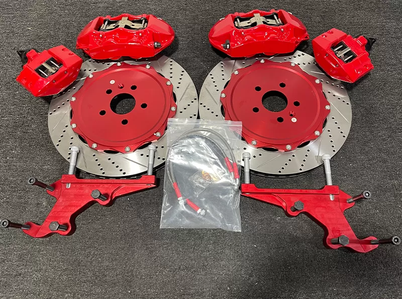 GT4 Rear 4-Piston Custom Brake Caliper Kit with Integrated Electronic Parking Brake